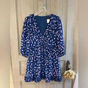 B. Darlin V-Neck Floral-Printed Ruffle-Trimmed Dress